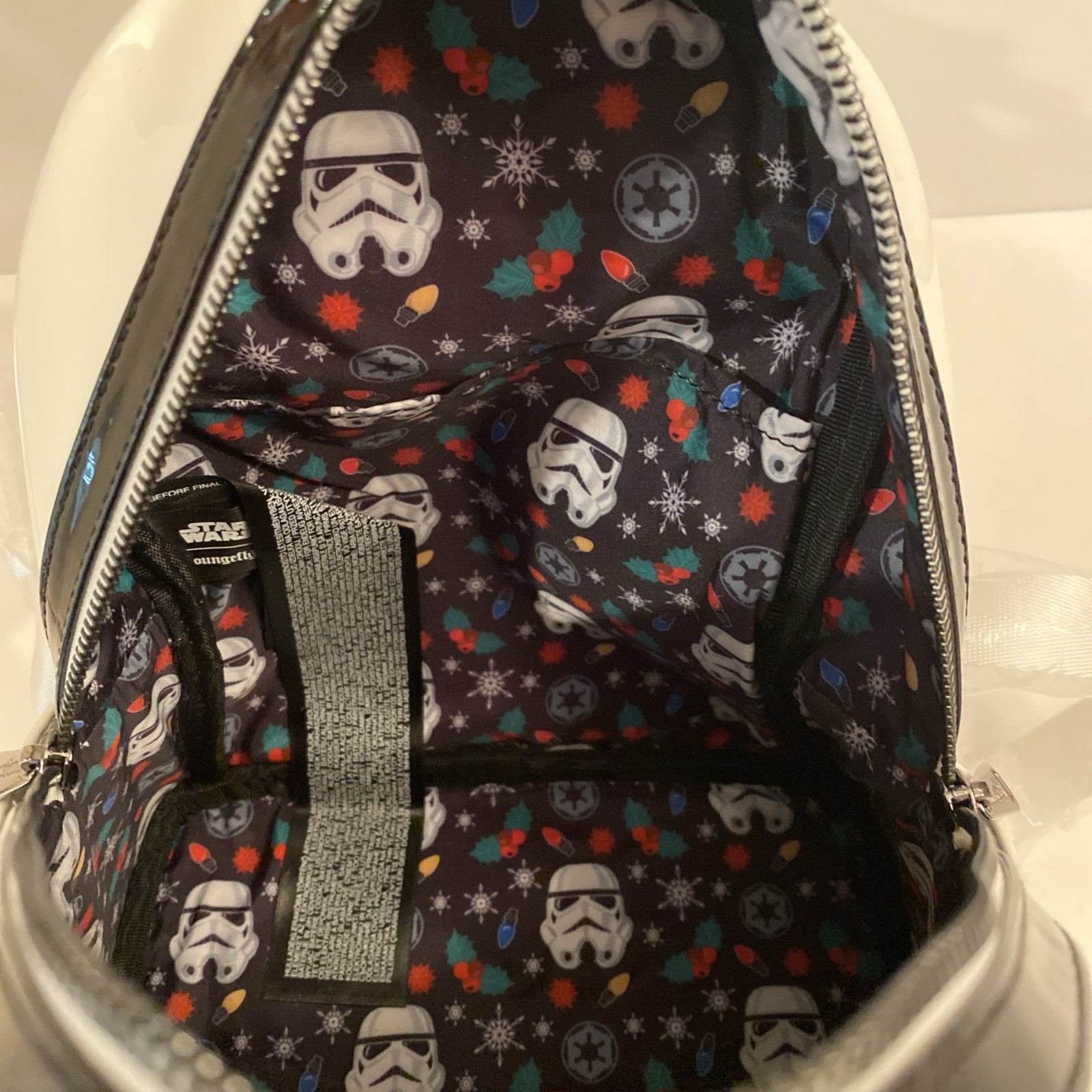NWT Loungefly Star Wars Stormtrooper Cosplay Light String Light Up Mini Backpack