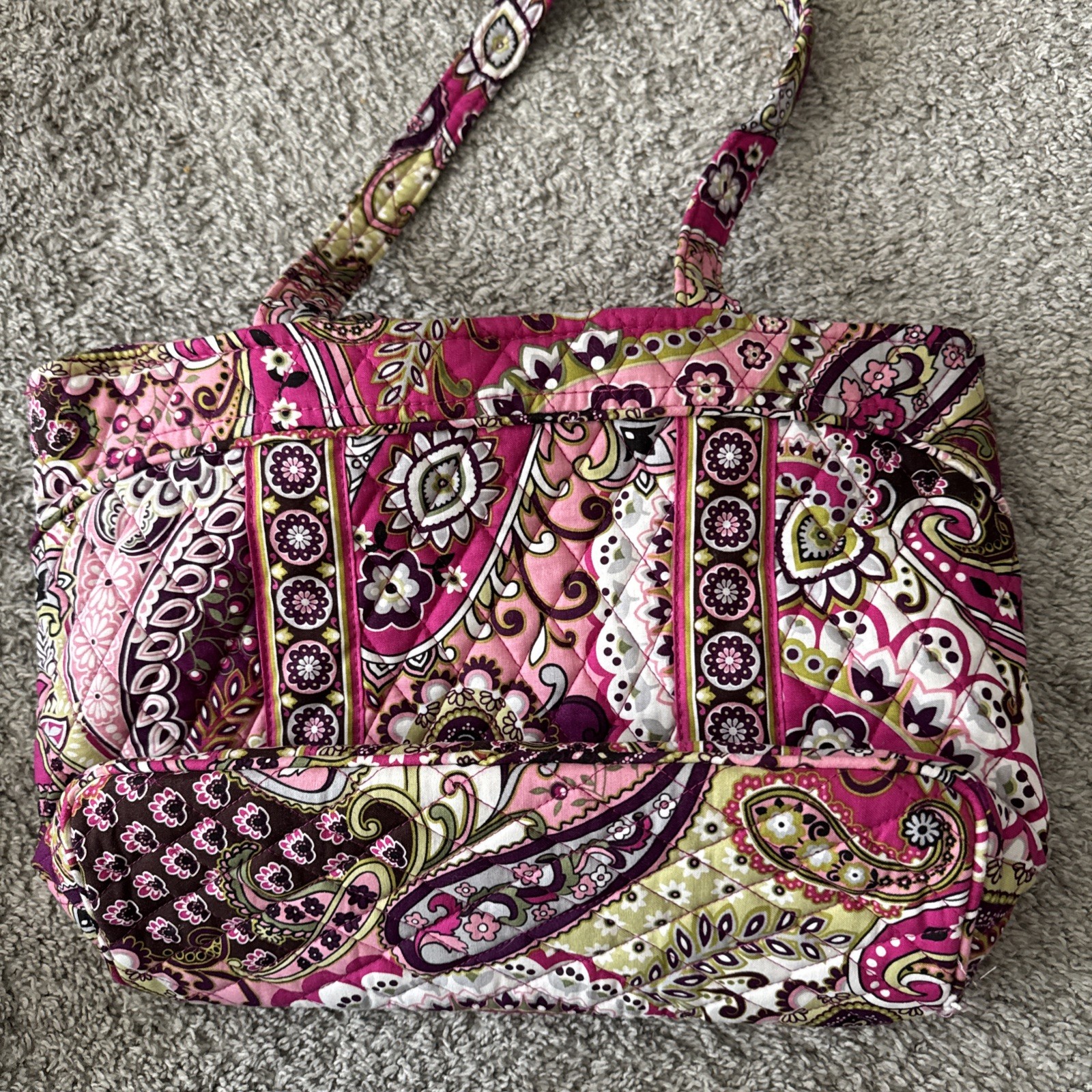 Vera Bradley Mandy Purse Very Berry Paisley Pink Tote Small Shopper 13 x 8 x 4