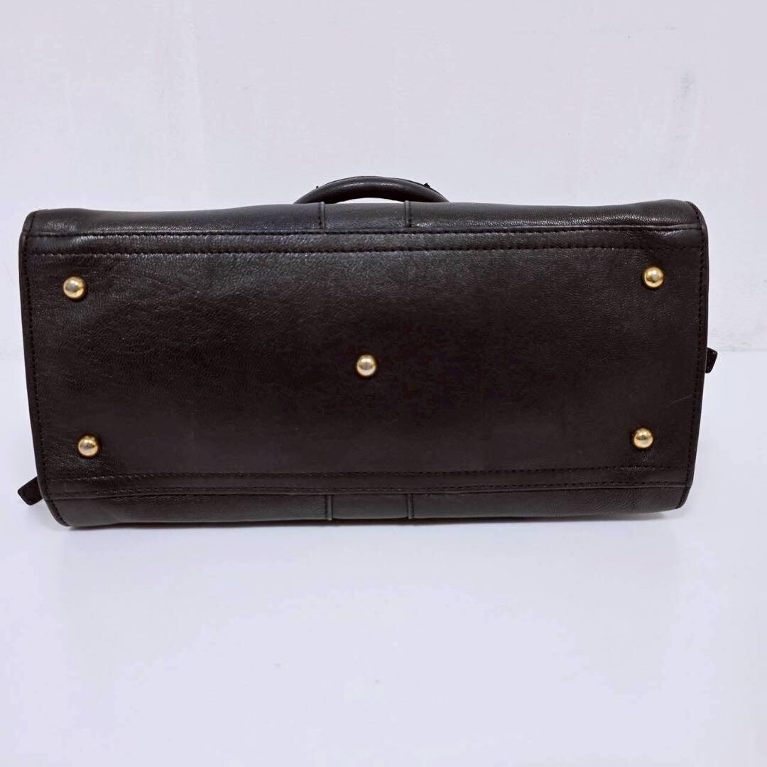 YVES SAINT LAURENT Cabas Chic Handbag Black Vintage Authentic From Japan