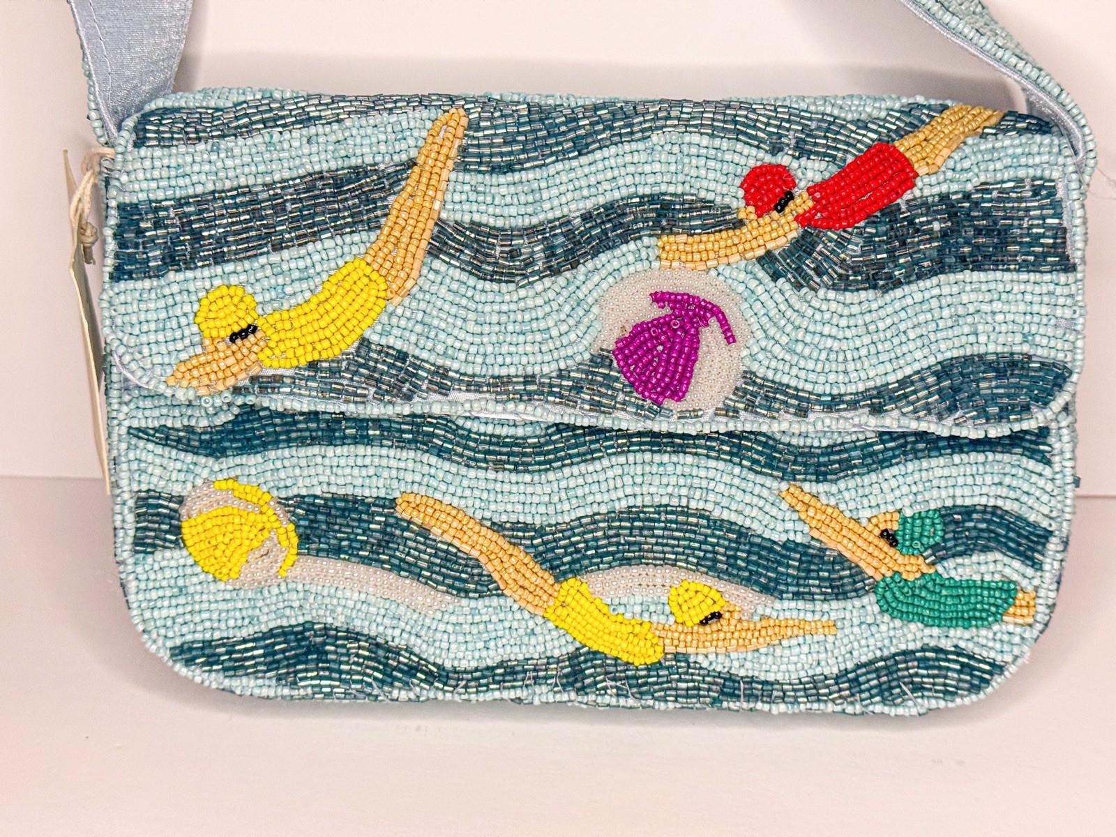 Viral Beaded Swimmer Swim team gear Shoulder Bag Pool Summer Purse NWT freestyle