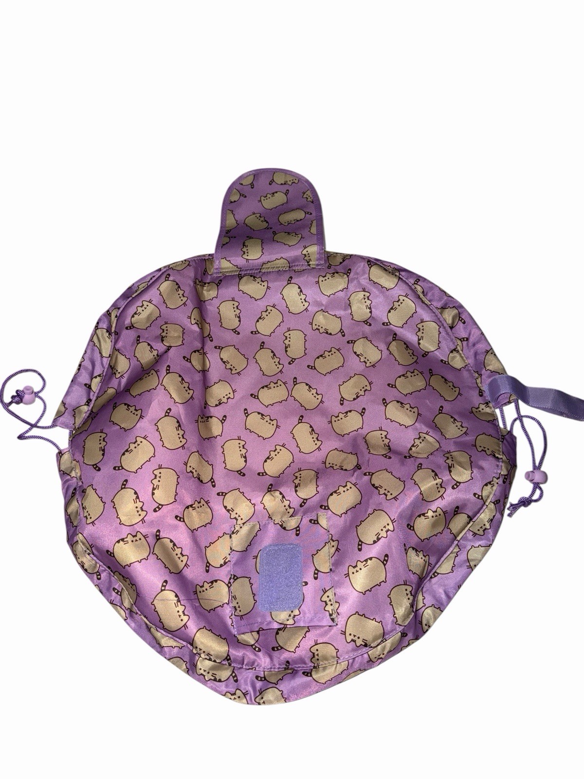 Pusheen Adjustable Nylon Drawstring Pouch with Flap Waterproof, New with Tags