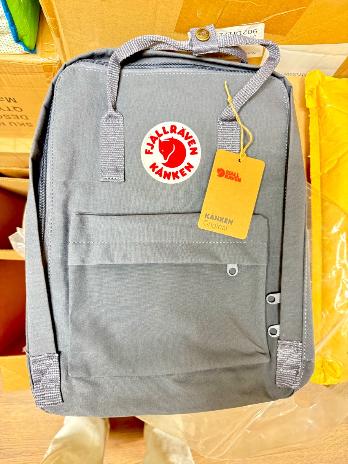 FOG Gray Fjallraven Kanken Backpack For School Work & Travel L 14 inch*W 11 Inch
