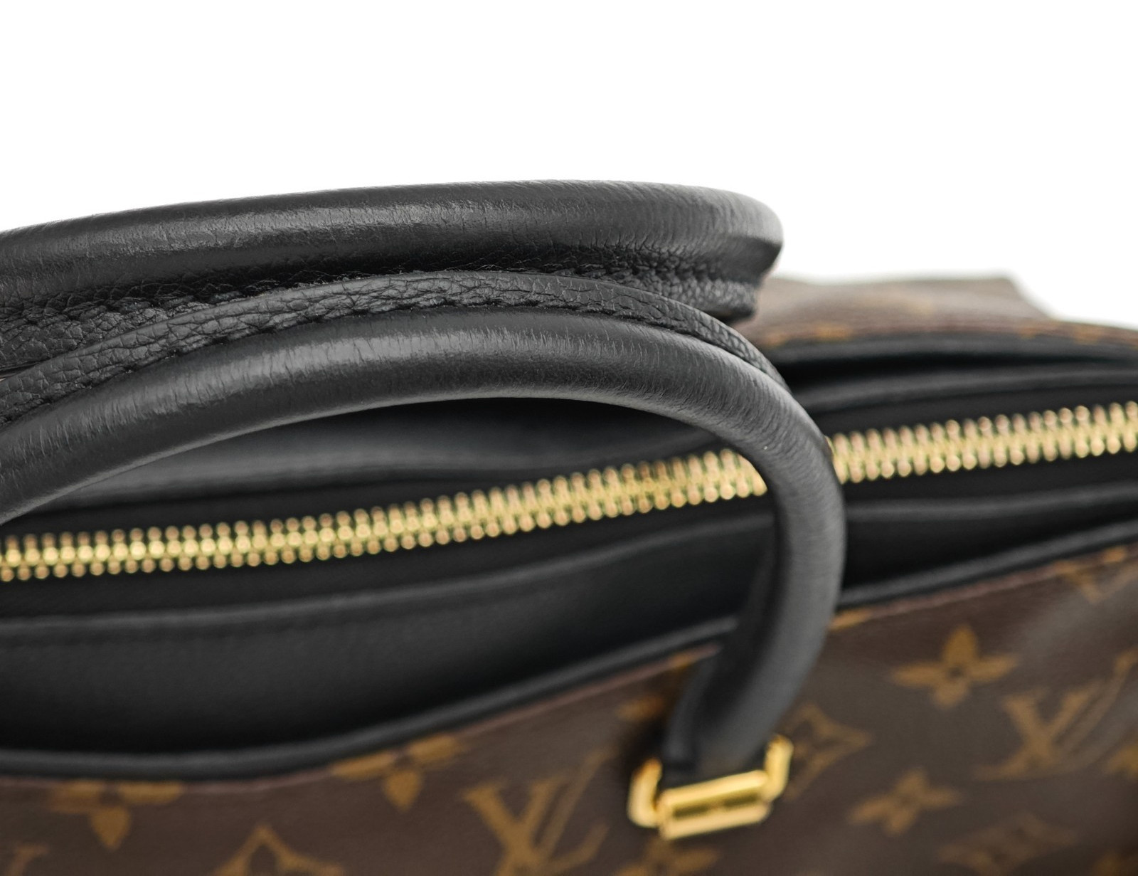 LOUIS VUITTON Pallas MM Monogram 2Way Shoulder HandBag M4275 Auth BLACK 0112