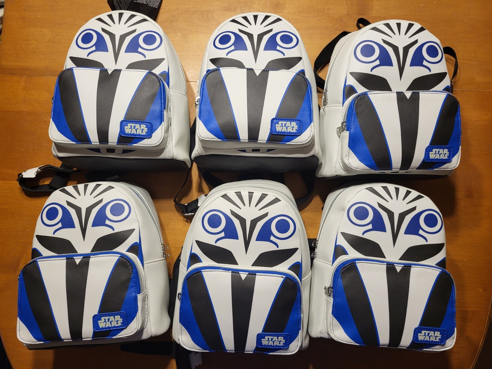 LOT of 6 Funko Disney Star Wars Bo-Katan Helmet Mini White Blue Black Backpack