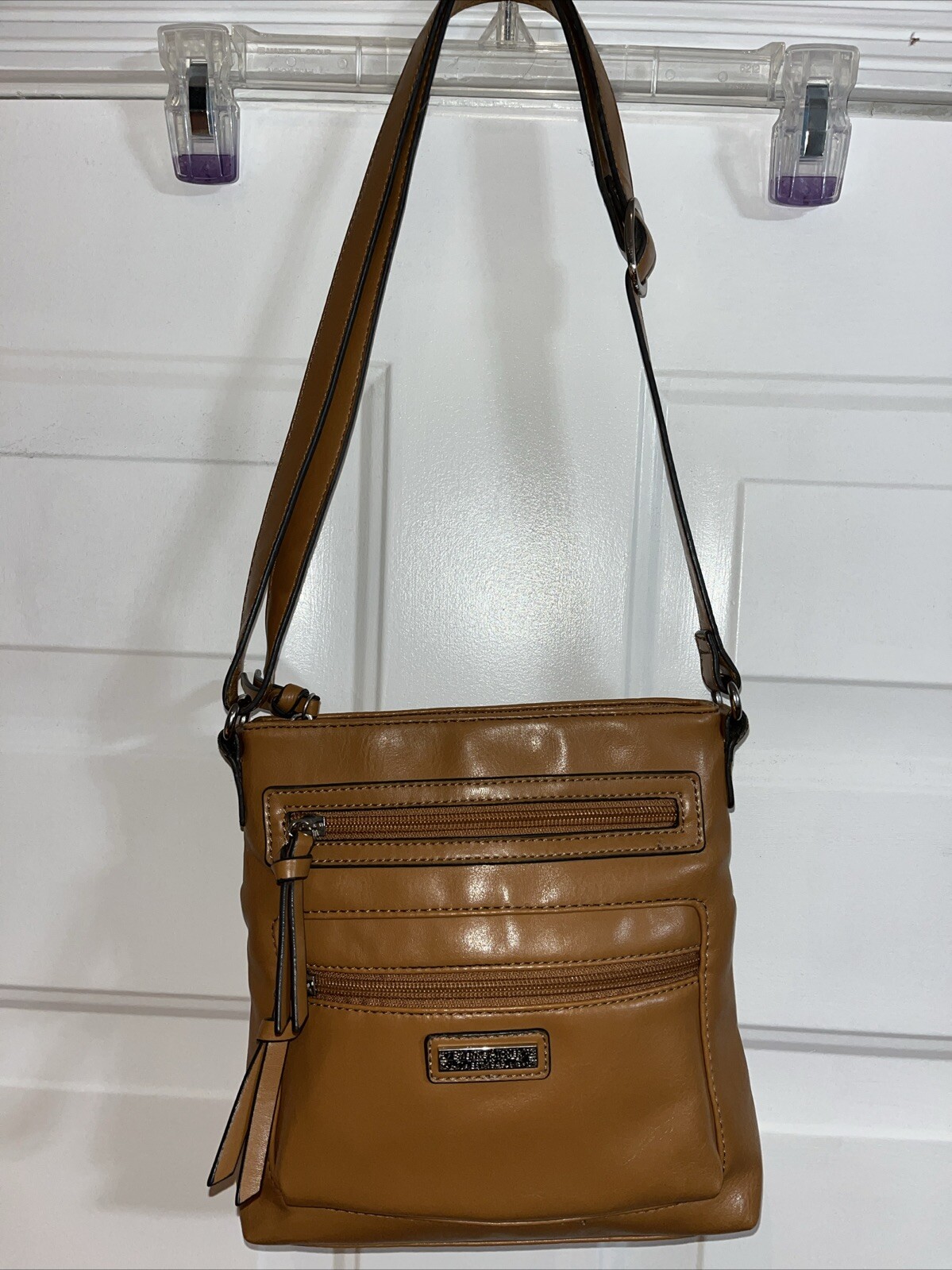 Etienne Aigner Camel Color Smooth Nappa Small Crossbody Bag Purse
