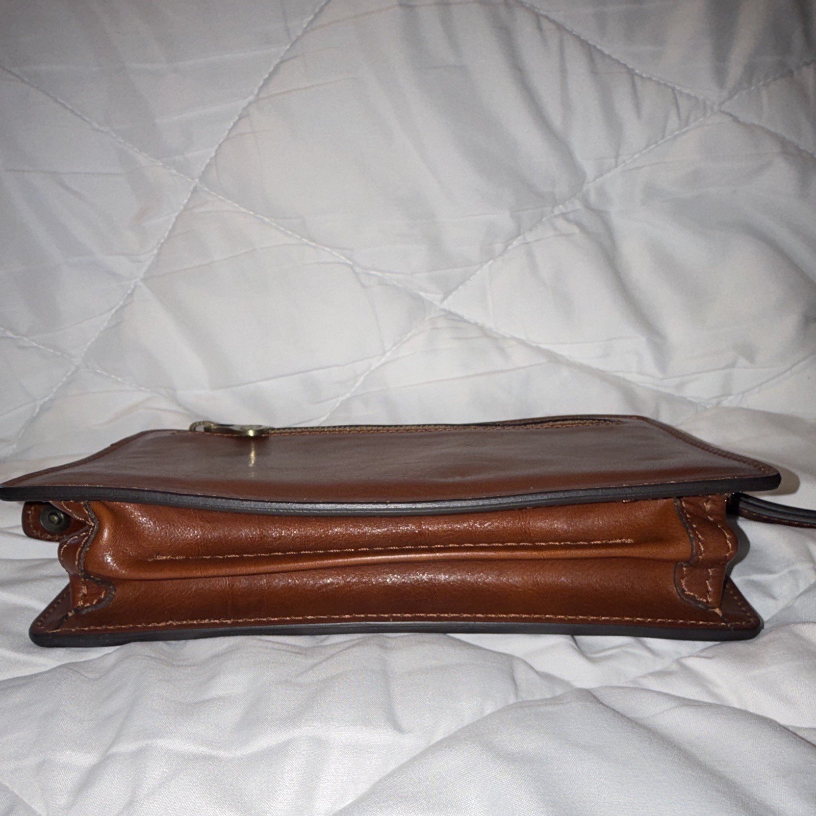Time Resistance Genuine Leather Travel Wallet Clutch Made in Italy w/ Box