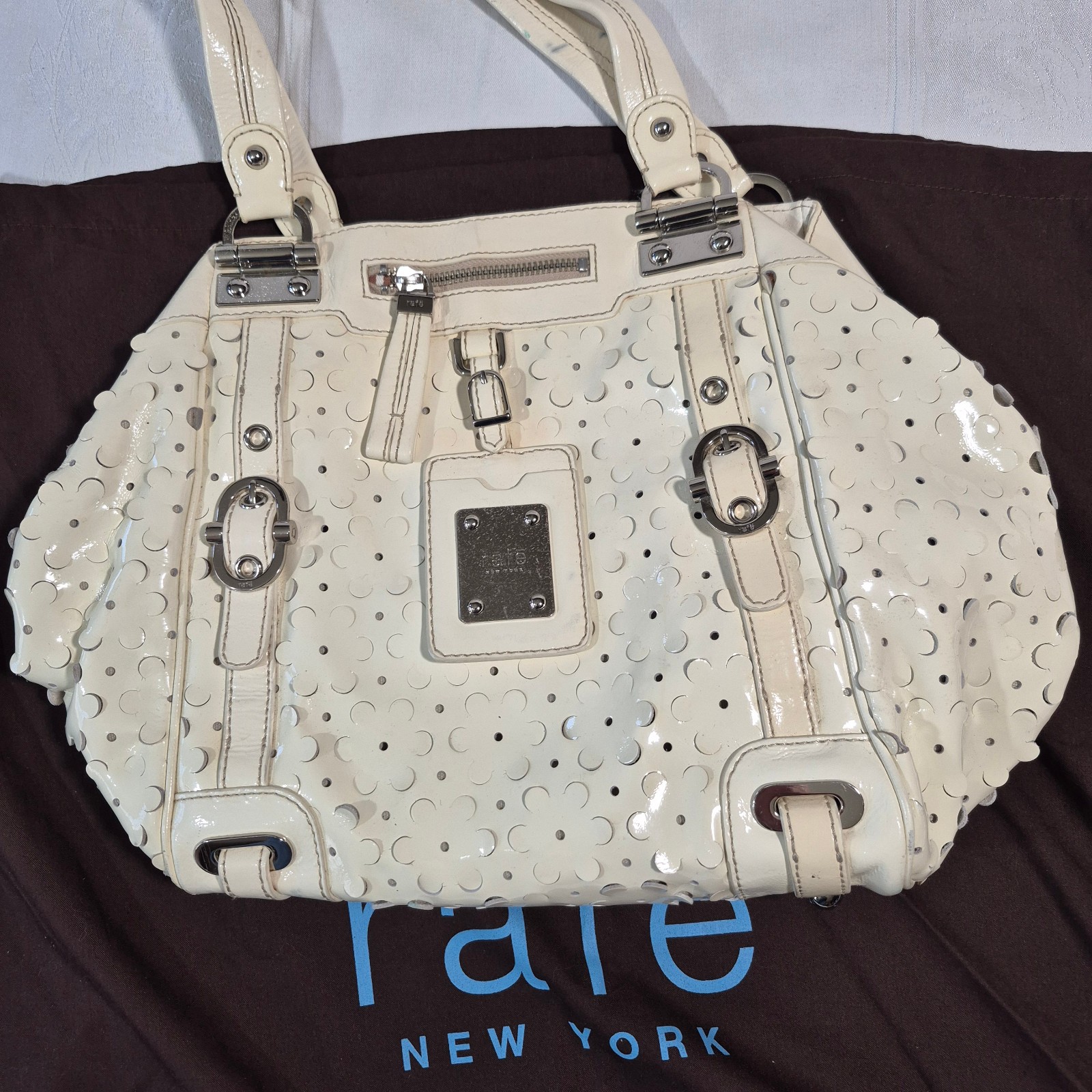 VTG RAFE NEW YORK perforated leather shoulder bag