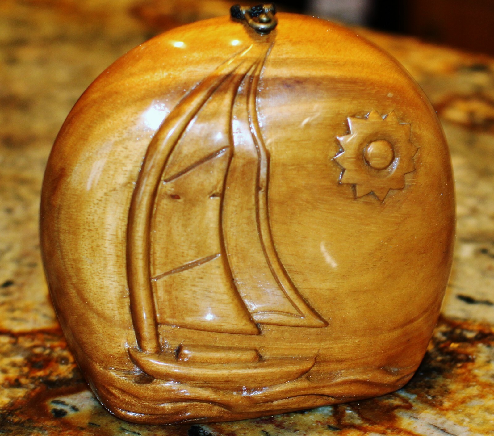 TIMMY WOODS SAILOR SUN & FUN SAILBOAT MINAUDIERE CLUTCH BAG ACACIA WOOD SHOULDER