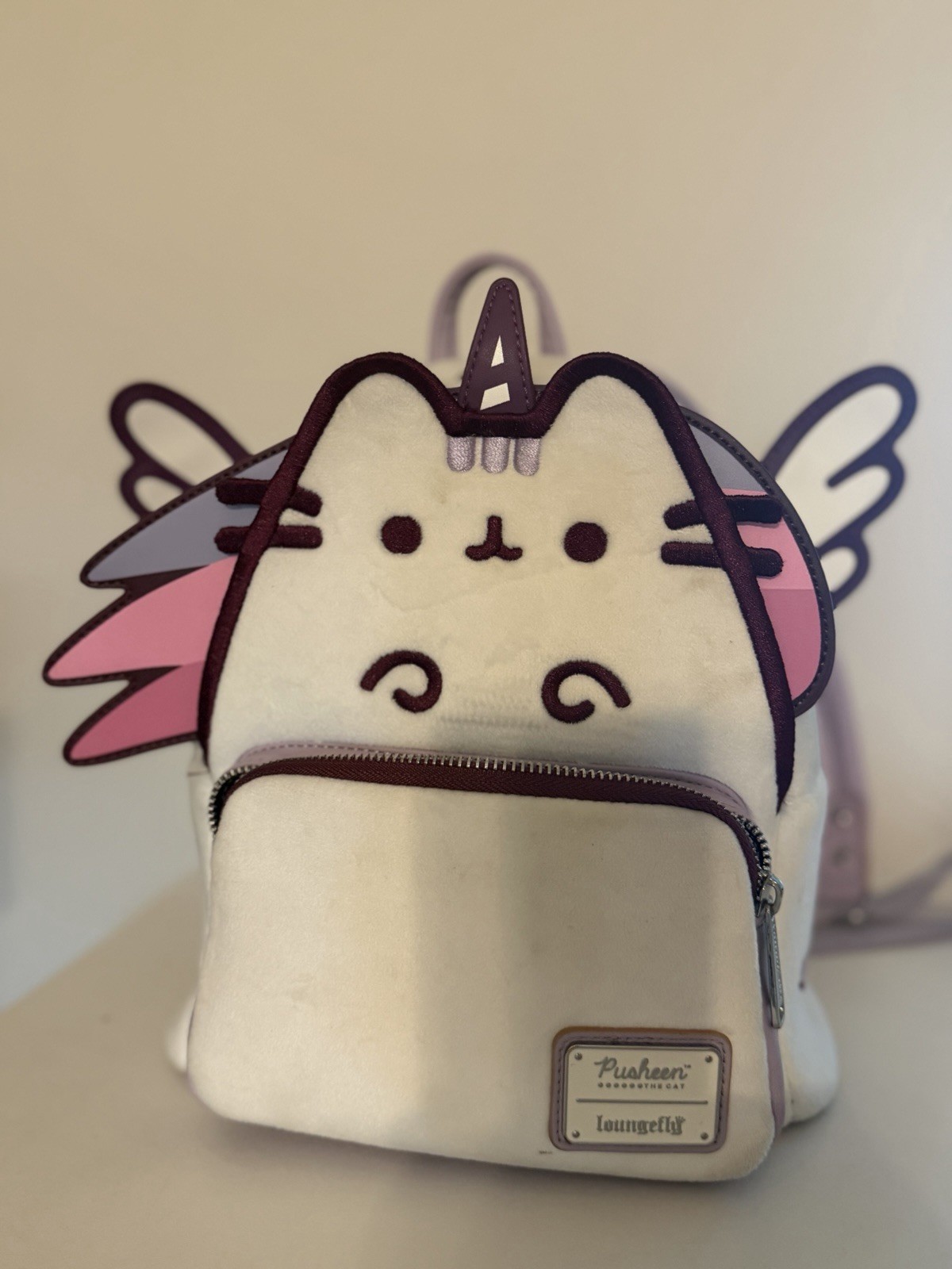 Loungefly Pusheen Plush Caticorn Mini Backpack – Lavender Straps – NWOT – Unused