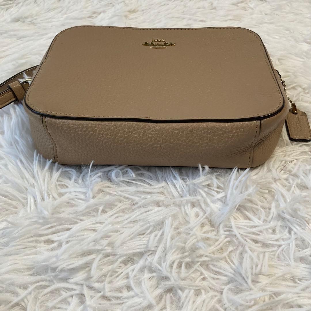 Coach Shoulder Bag Camera Bag Jamie Leather Zip Closure