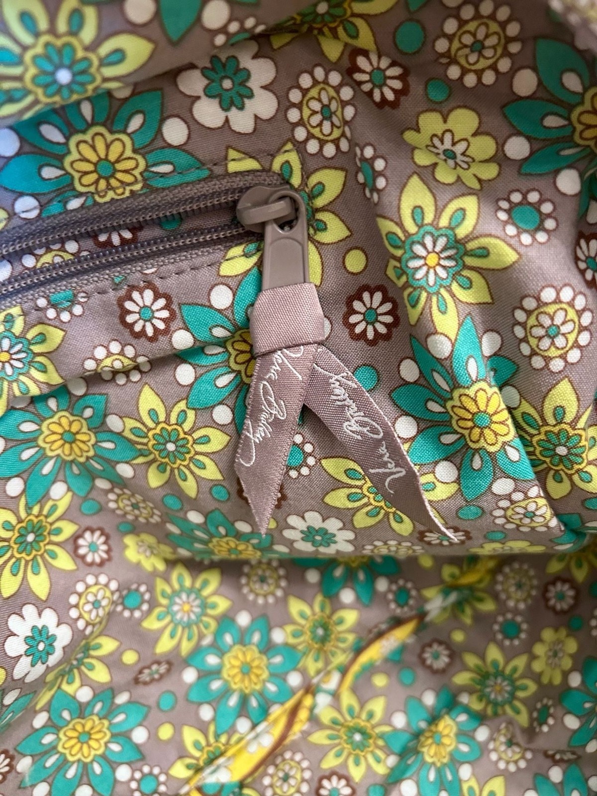Vera Bradley Lemon Parfait Quilted Cotton Shoulder Bag