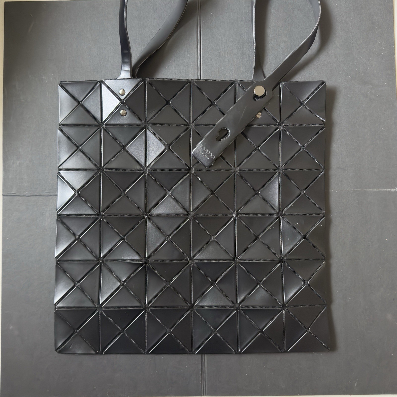 ISSEY MIYAKE Bao Bao Black Geometric Designer Tote Handbag for Women