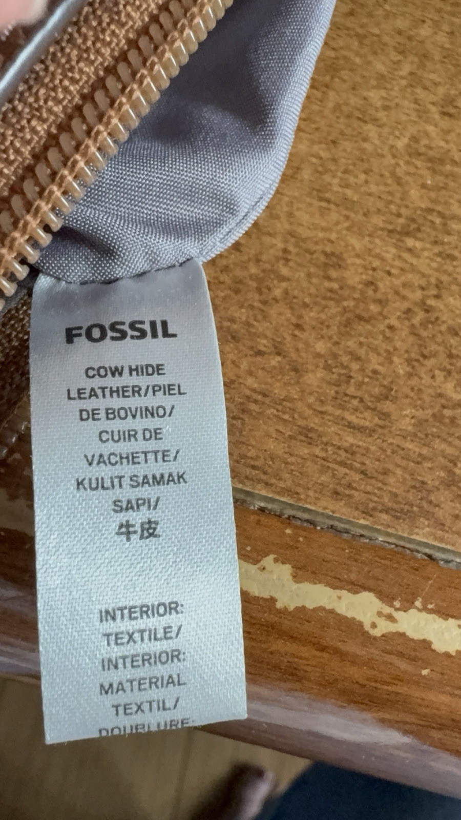 FOSSIL Pebbled Leather TESSA CROSSBODY BAG! Neutral Brown 8inx10.5in 28in Strap