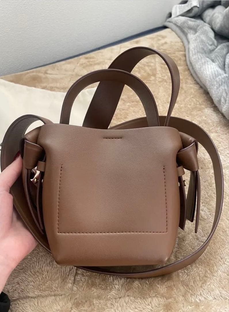 Acne Studios Mini Shoulder Bag Brown Leather Crossbody Women Pre-owned