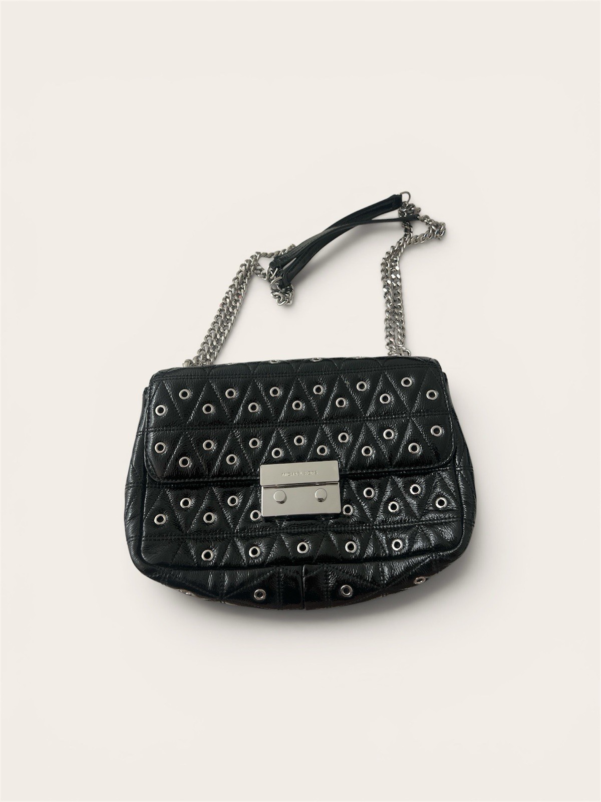 Michael Kors Black Sloan Studded Quilted Leather Should Bag/ Women’s Purse