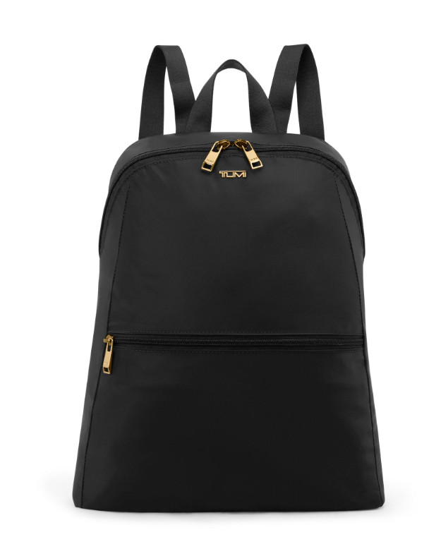 TUMI Voyageur Just In Case Backpack Black/Gold Packable Travel Backpack New