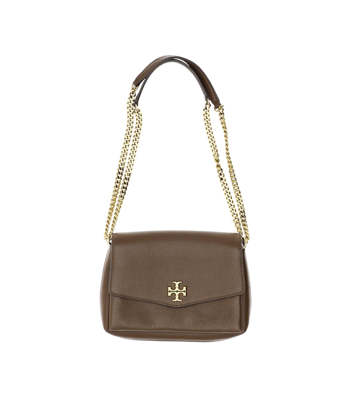 Tory Burch X7910 Womens Brown Leather Crossbody Bag Size 9×6.5×2.5 in