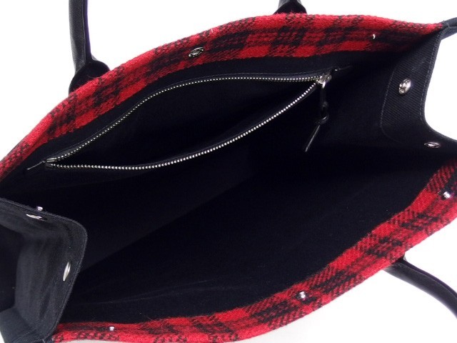 Saint Laurent Paris Rib Gauche Tote Bag, Check Pattern 1OT02042