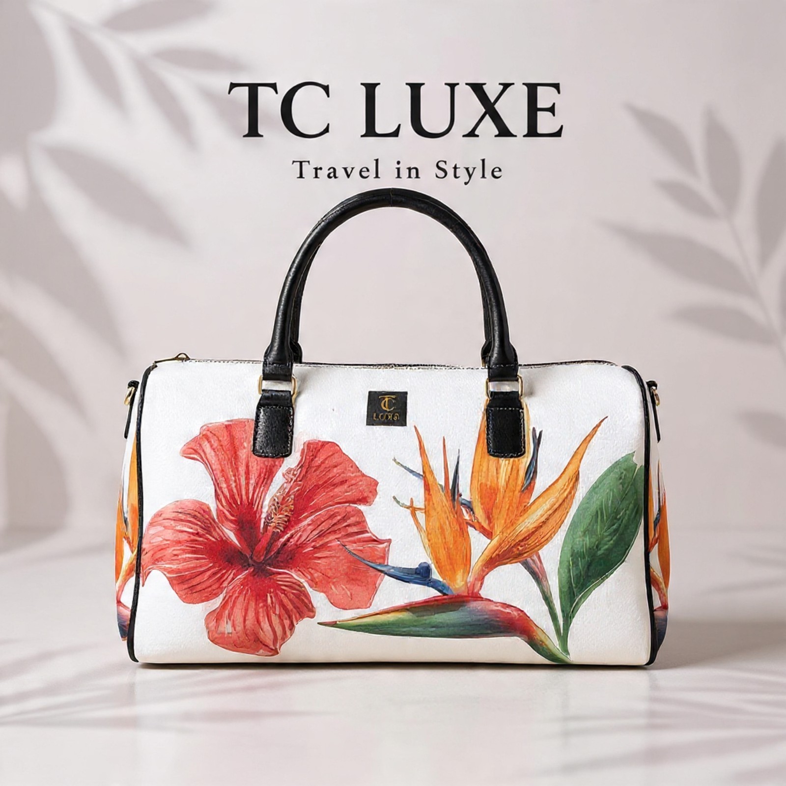 TC LUXE Tropical Paradise Luxury Travel Bag Vacation Duffle Bag Carry On Bag New