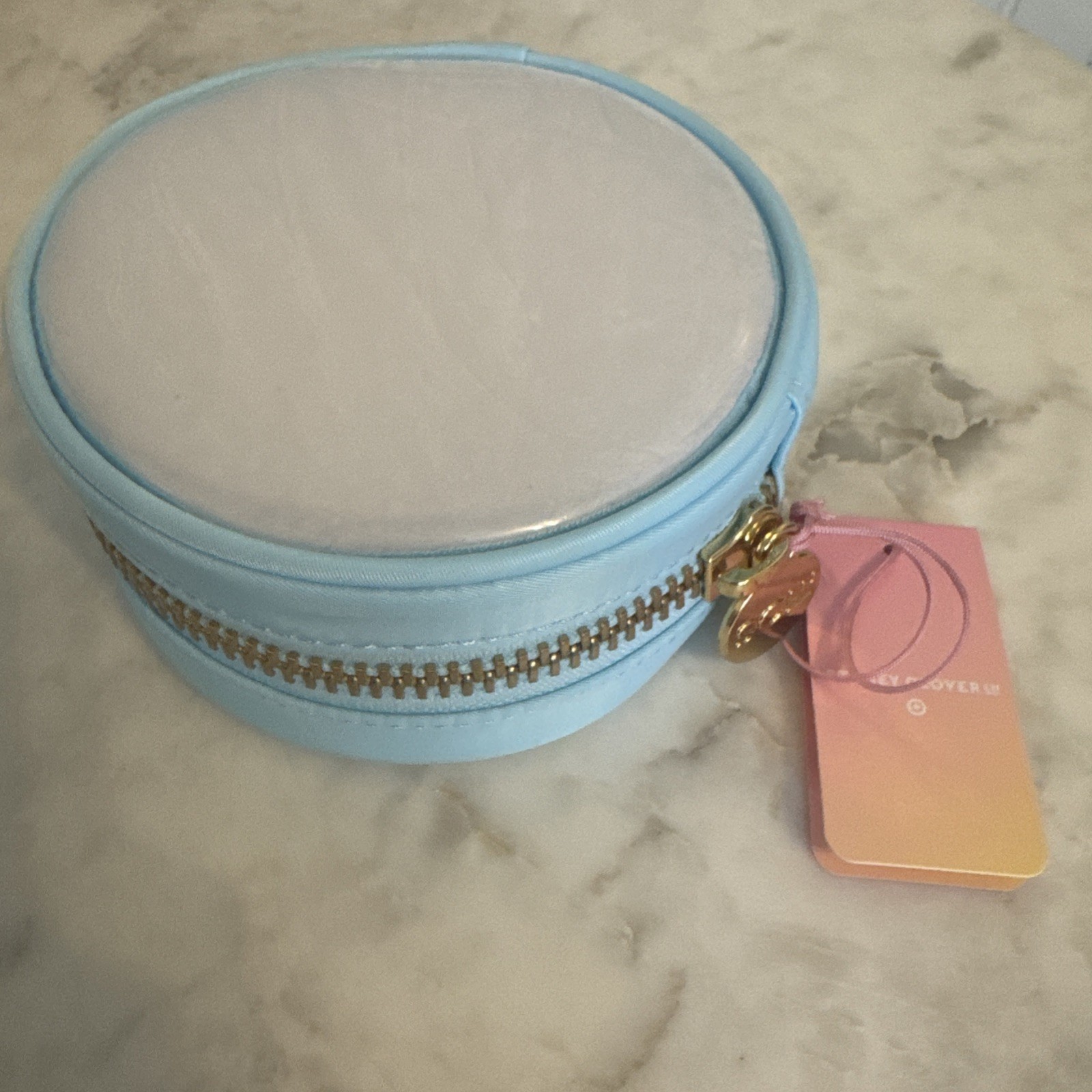 Stoney Clover Lane x Target Orange Round Mini Clear Pouch NWT
