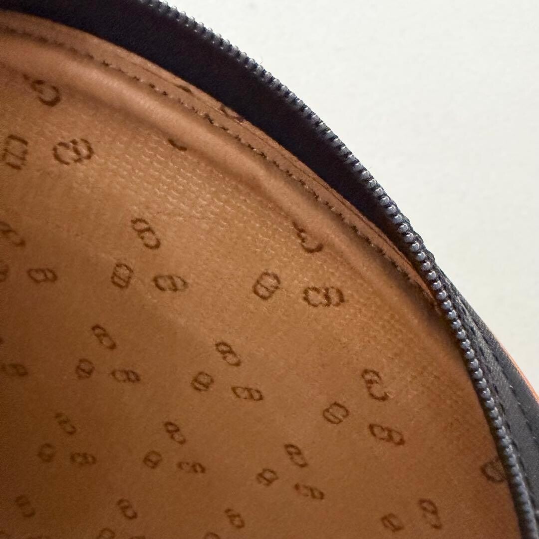 Christian Dior CD Logo Monogram PVC Leather Shoulder Bag Crossbody Auth