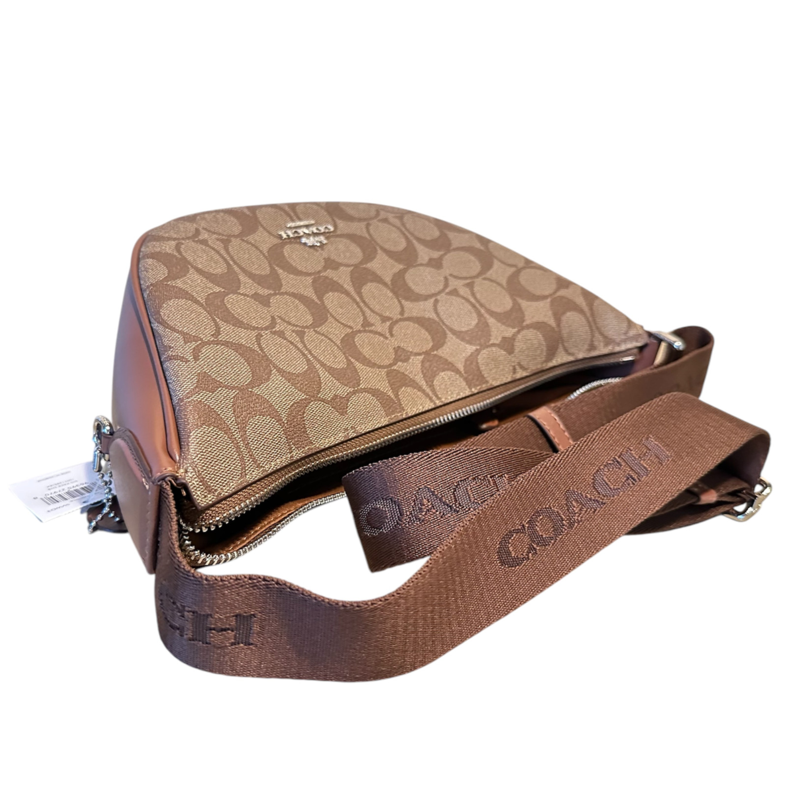 Coach Pace Shoulder Bag in Khaki Signature Canvas | Giftable, New with Tags