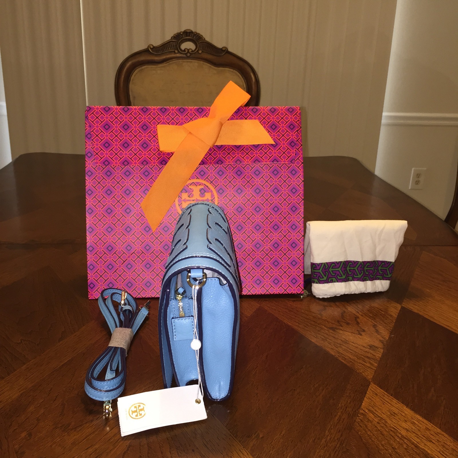 NWT Tory Burch All-T Combo Crossbody in Juniper Berry