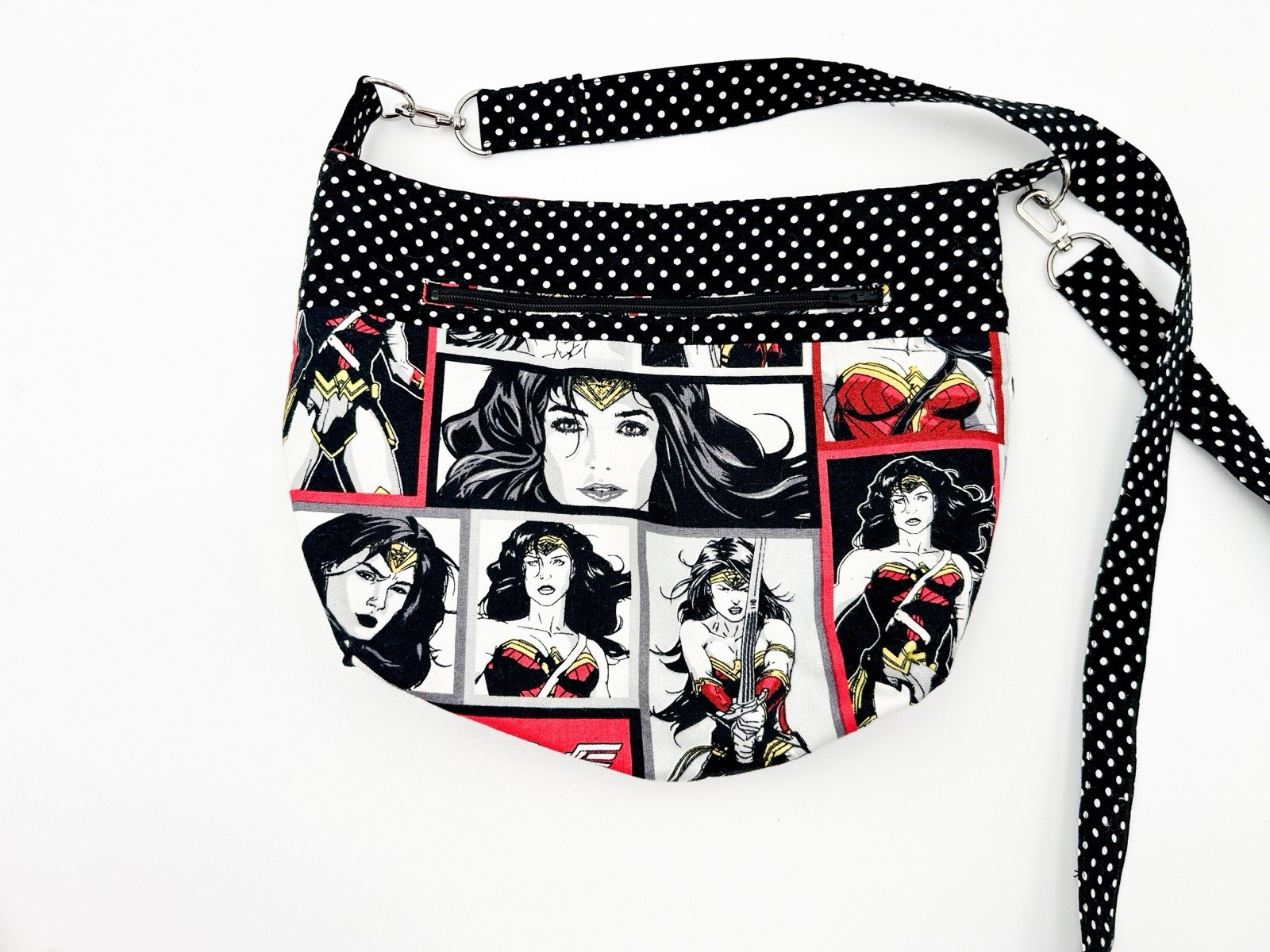 Wonder Woman Cloth Crossbody Bag Purse Sewn Possibly Handmade