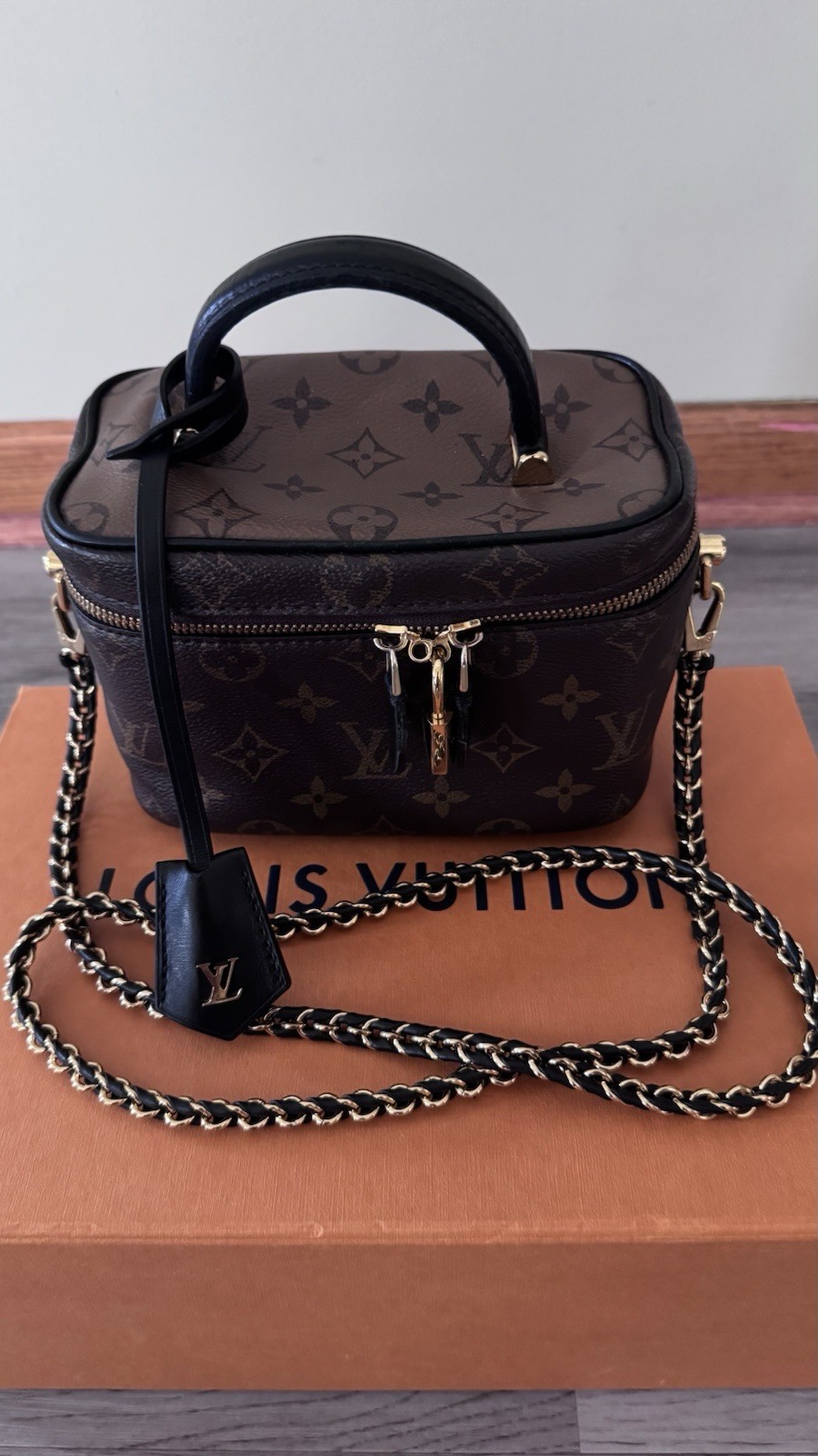 Louis Vuitton Vanity PM Brown Canvas Coated Reverse Monogram