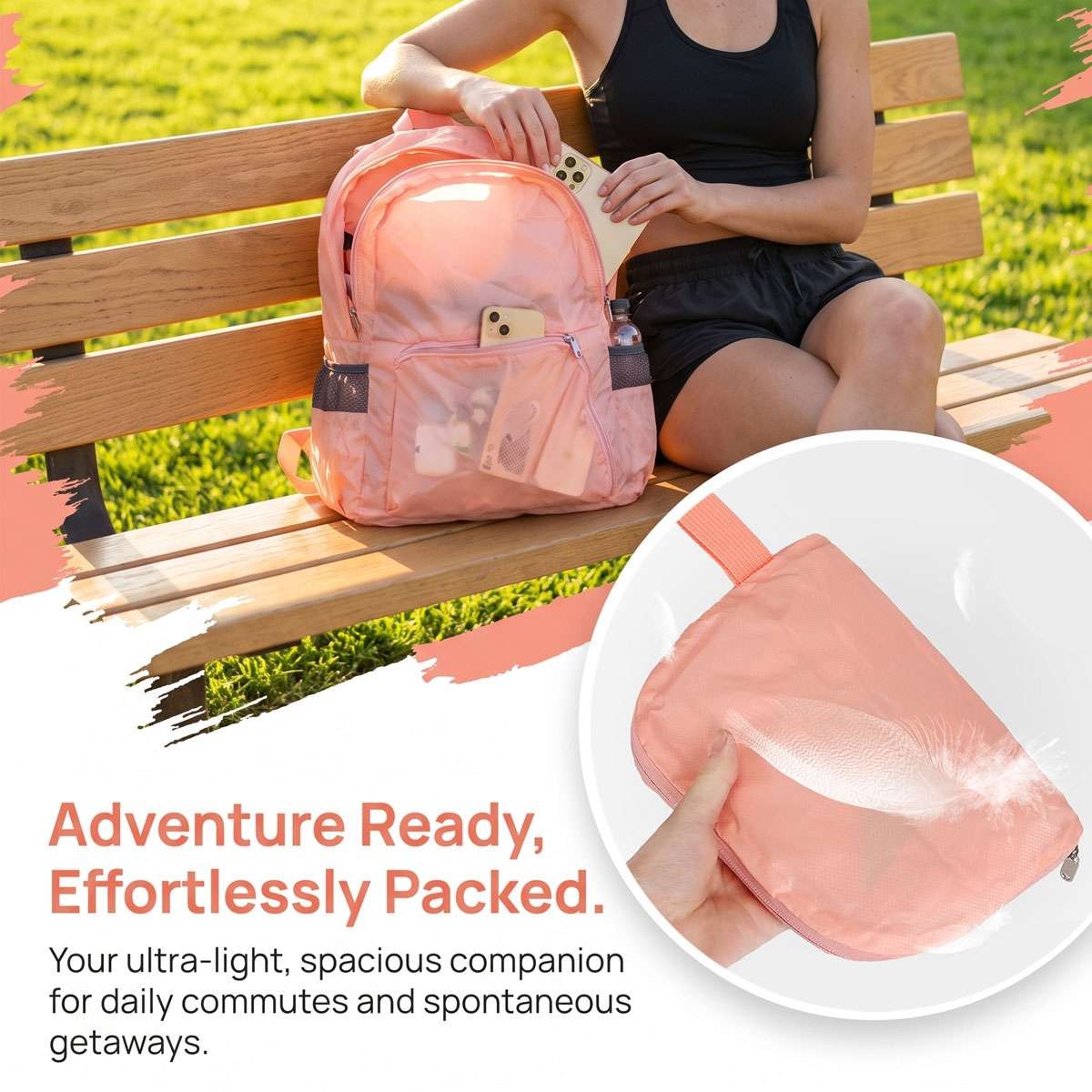Women Men Durable Lightweight Packable Backpack Travel Camping Hiking Bags Pack
