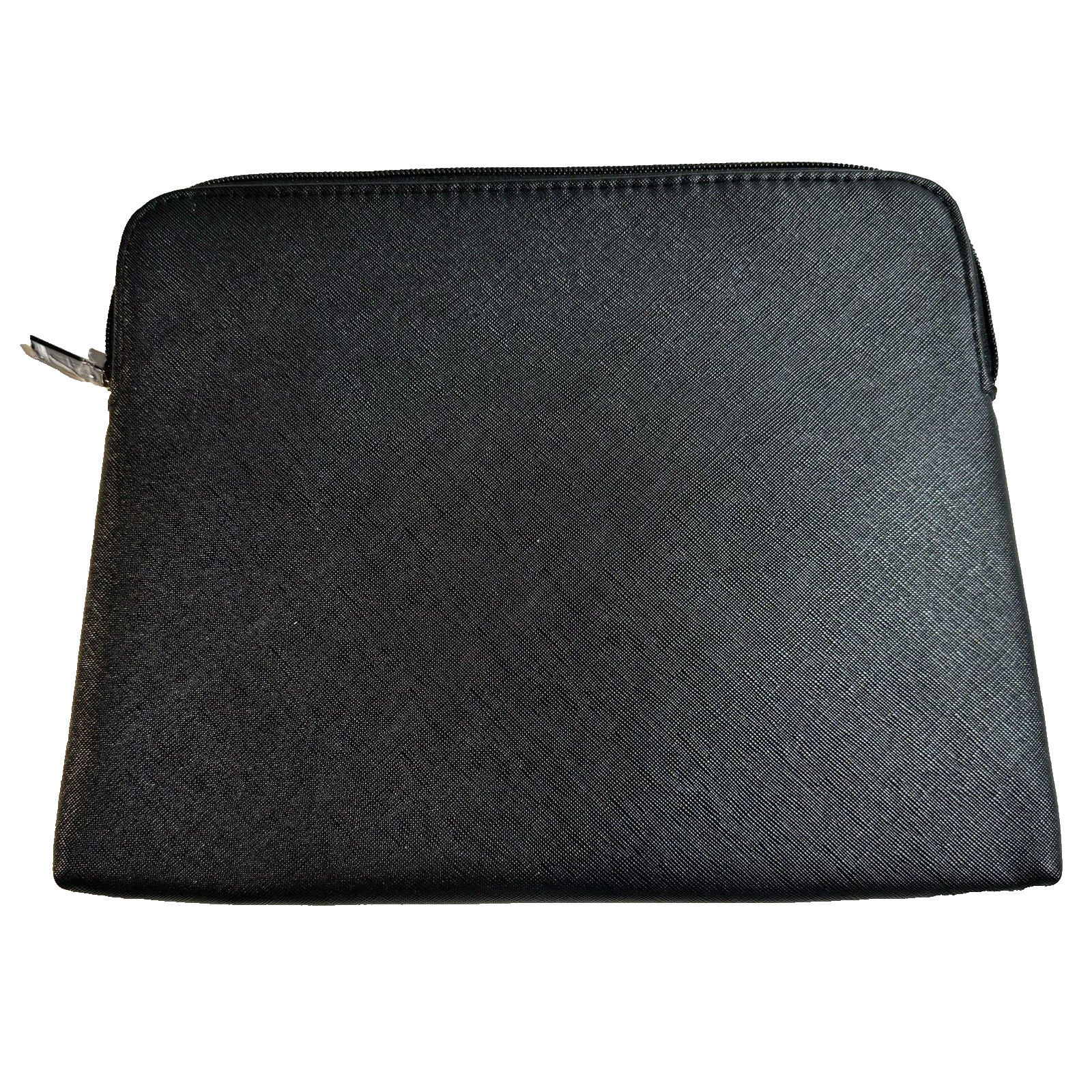 BVLGARI Black Leather Look Zip Clutch Laptop Tablet Bag 29cm/11.5″ × 22.5cm/9″