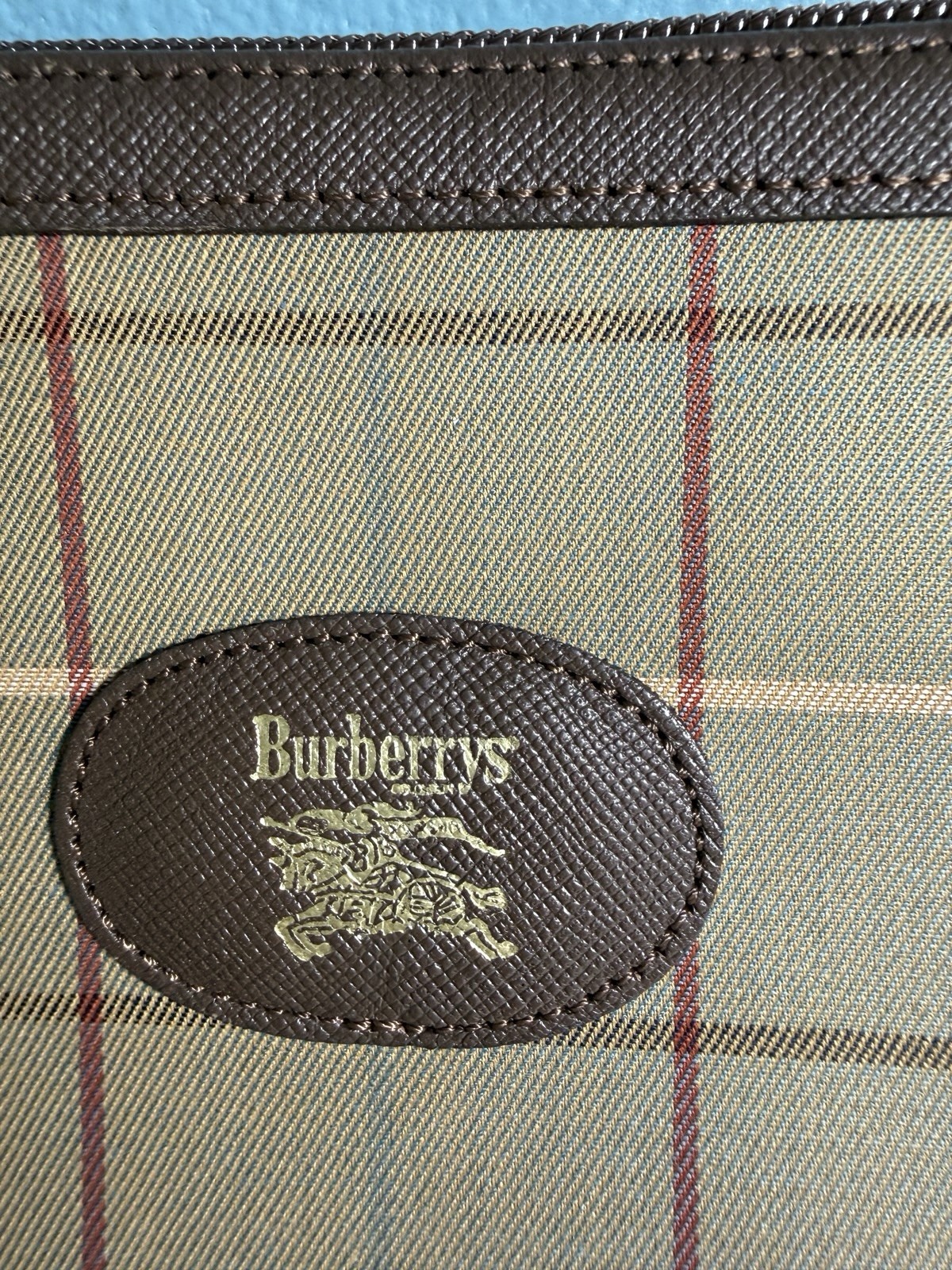 Vintage Burberrys Classic Plaid Cosmetic Pouch Clutch – Made in Italy – NWT
