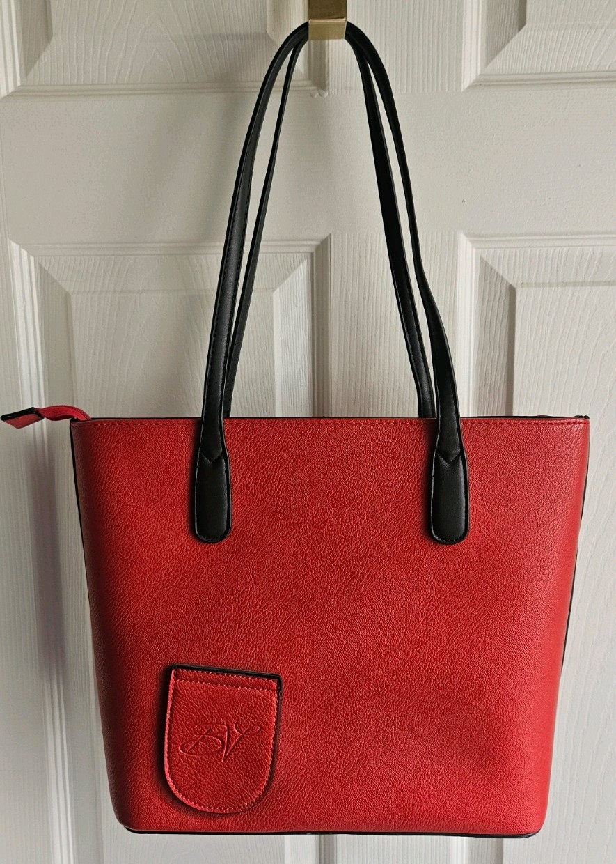 New Red Bella Vita PortoVino Hidden Insulated Wine Purse Tote Bag With Pouch