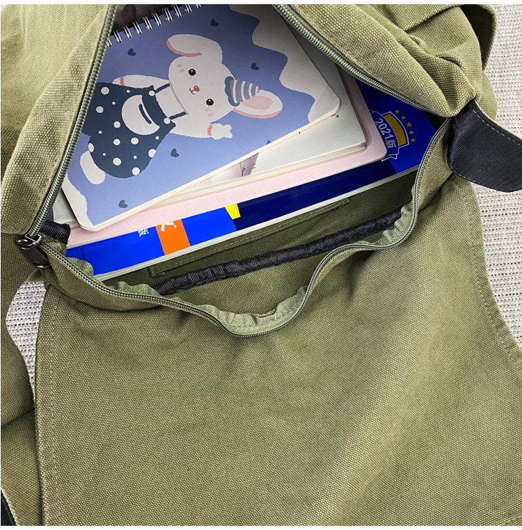 Japanese Casual Canvas Satchels Crossbody Messenger Bag Shoulder Bags literary