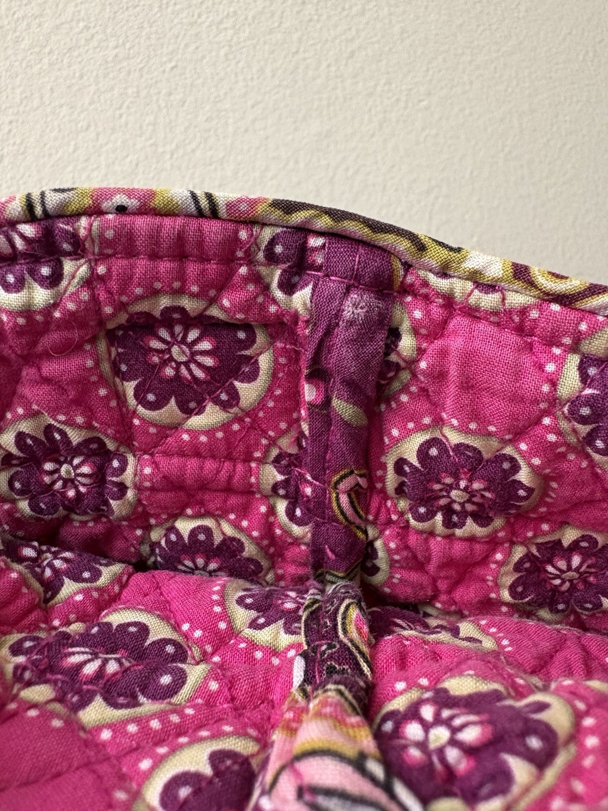Vera Bradley Very Berry Paisley Shoulder Tote Bag Rolled Handles Snap Closure