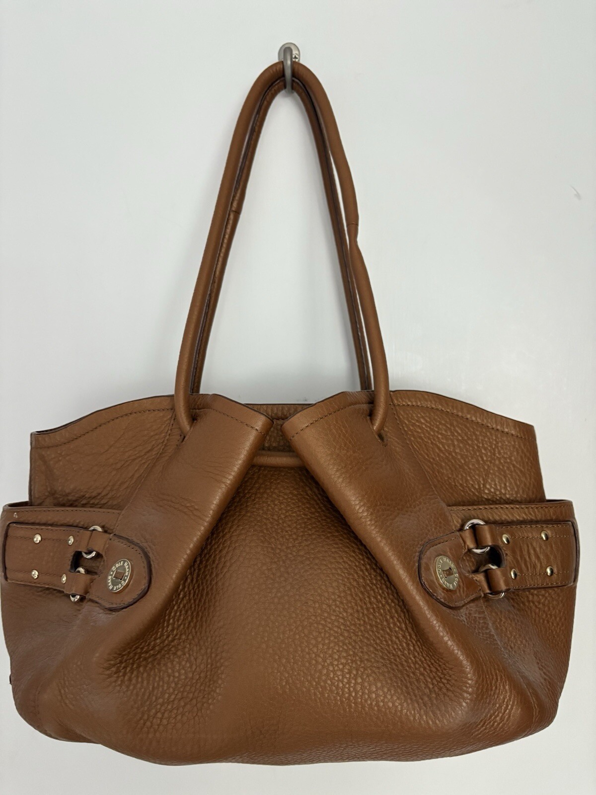 COLE HAAN VILLAGE F05 METALLIC BRONZE /GOLD LEATHER SLOUCHY HOBO Satchel BAG