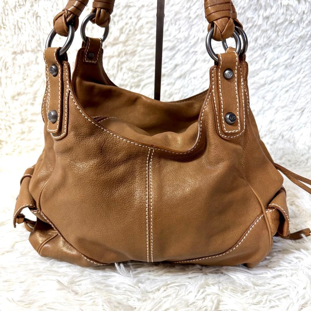 FRANCESCO BIASIA Handbag Braided Leather Brown Authentic From Japan Y2K