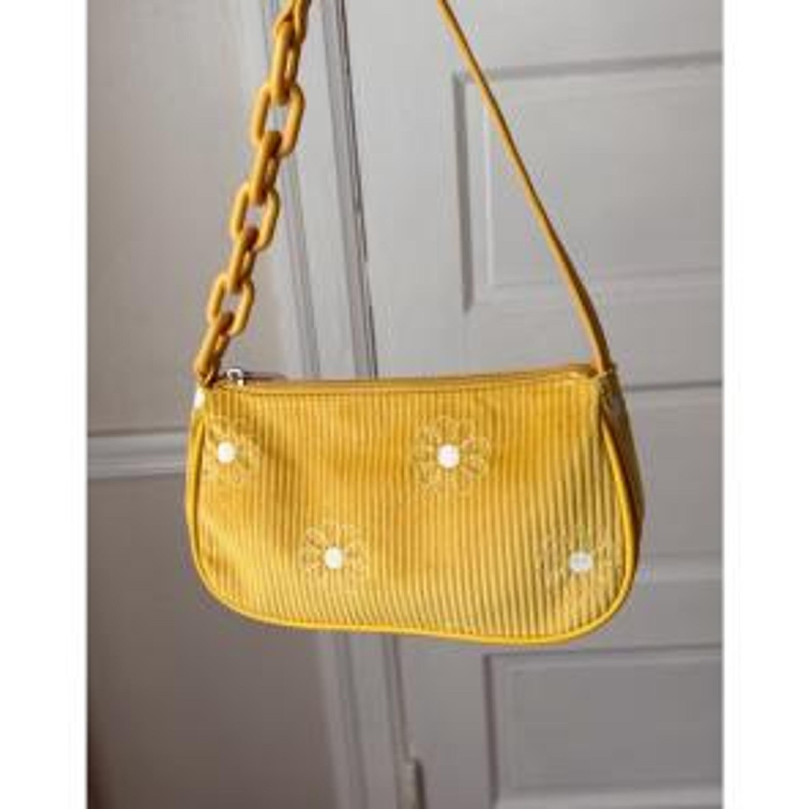 Art Class Brand Target Yellow Daisies Corduroy Shoulder Bag Floral Pristine Cond
