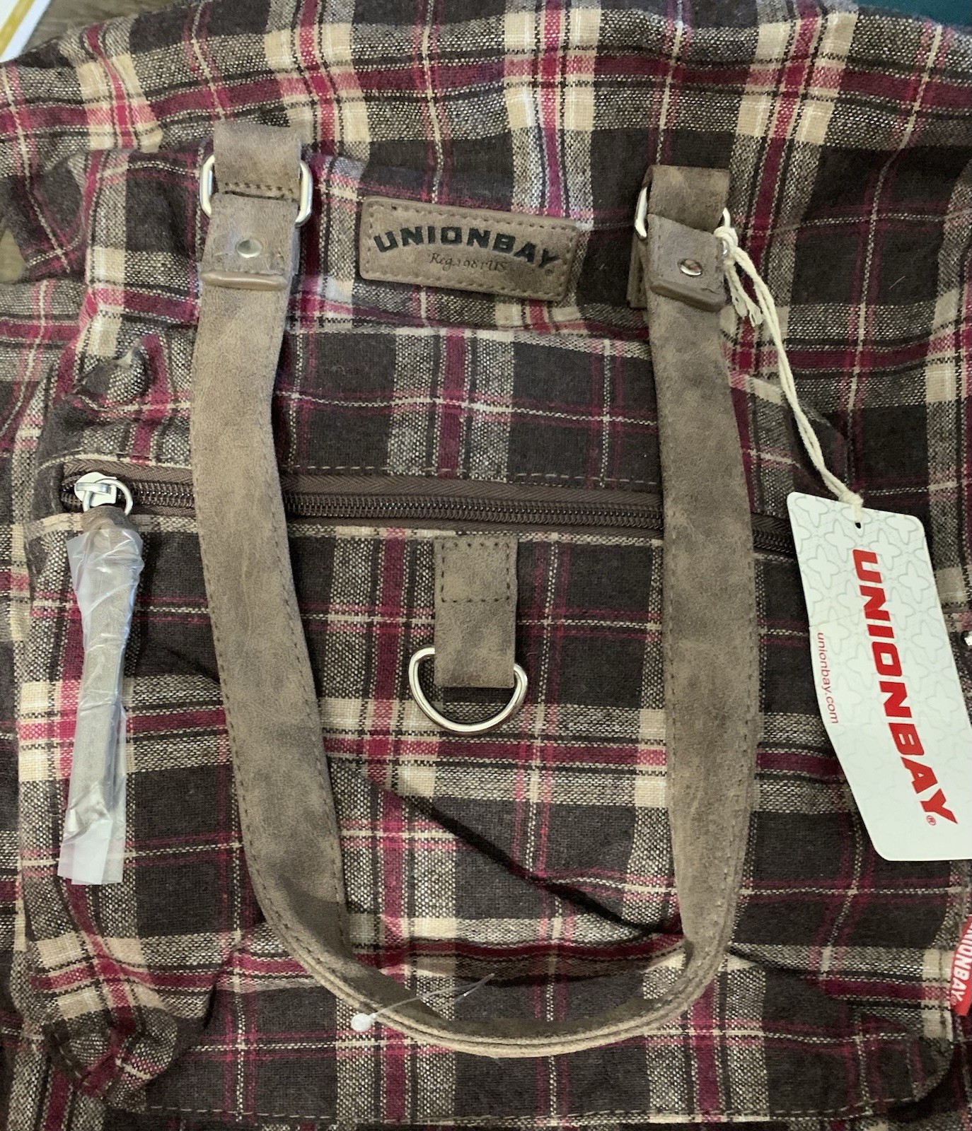 Unionbay Backpack/Tote Bag, New With tags, Zipper top, Pockets, Rare and Vintage
