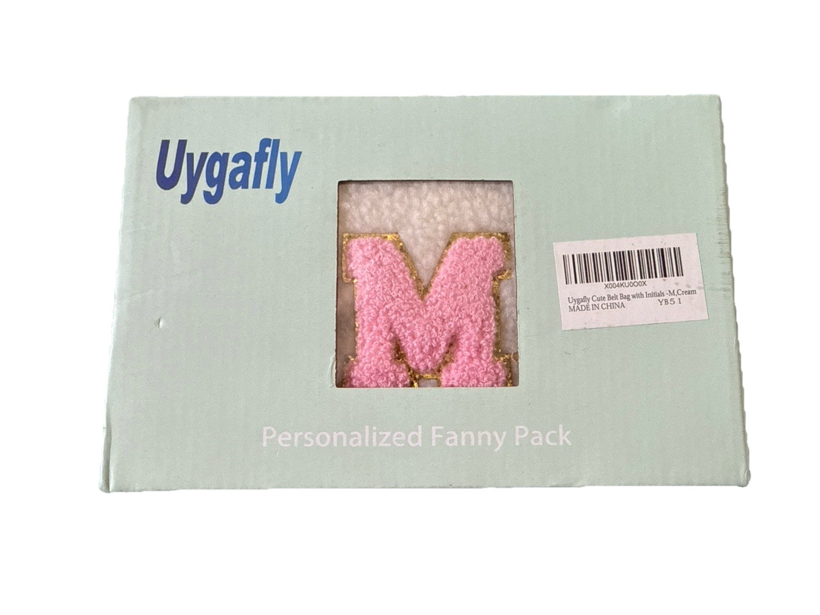 Uygafly Letter M Fanny Pack Waist Bag Pink Brand New Sealed Unopened