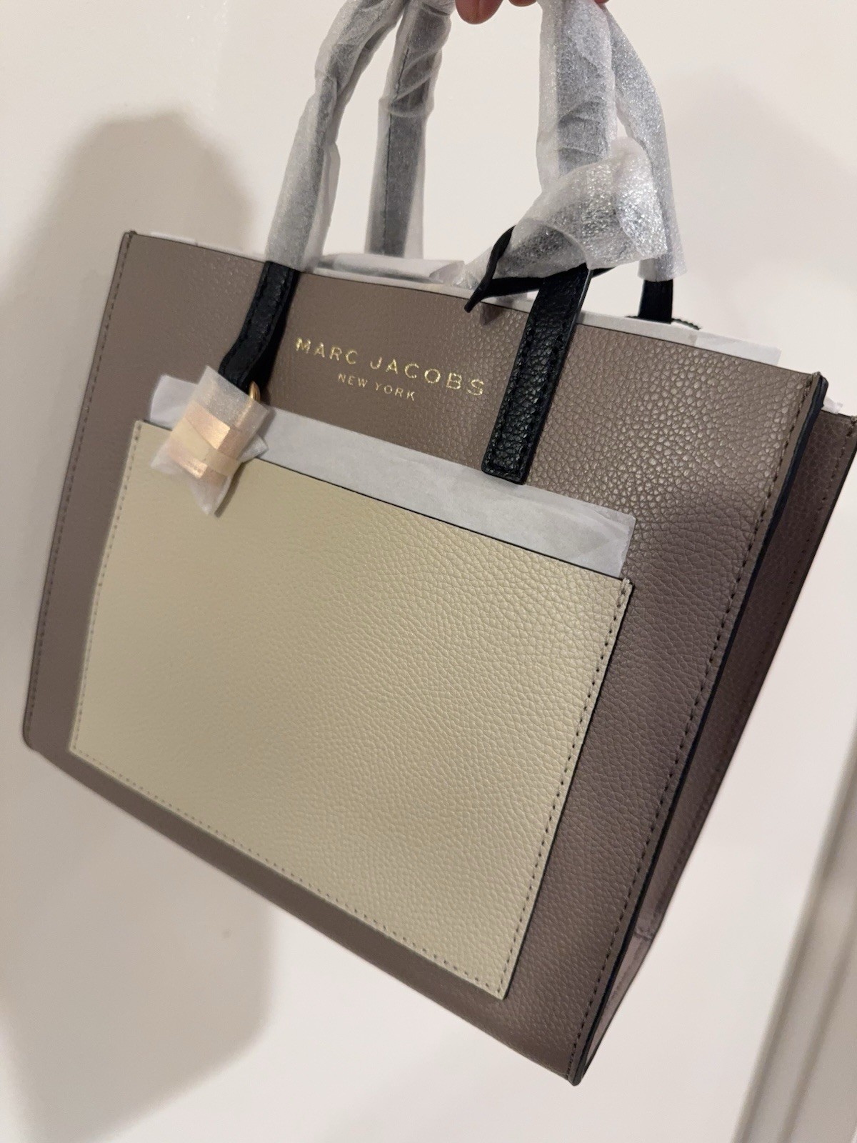 MARC JACOBS Grind Mini Tote SHoulder Handbag leather 100%AUTHENTIC