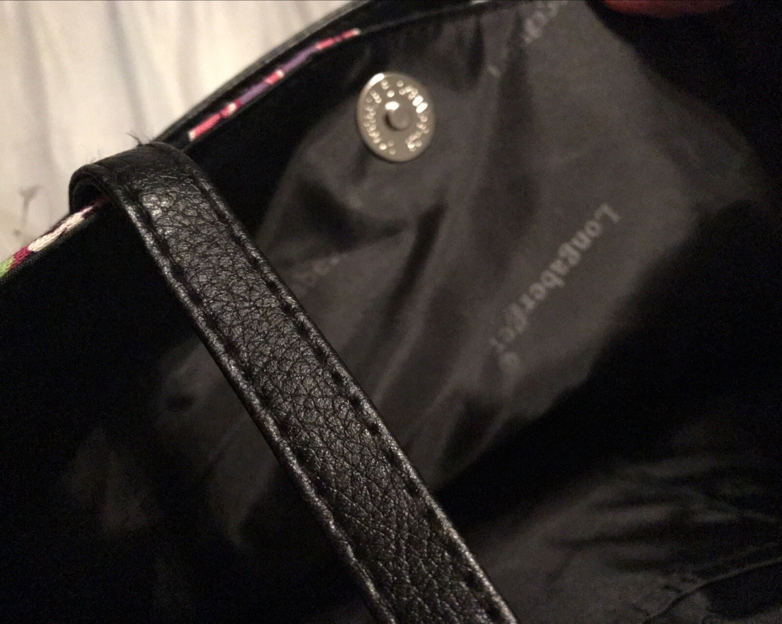 Longaberger Purse Charmed Fabric Faux Leather Trimmed Double Handle Tote New