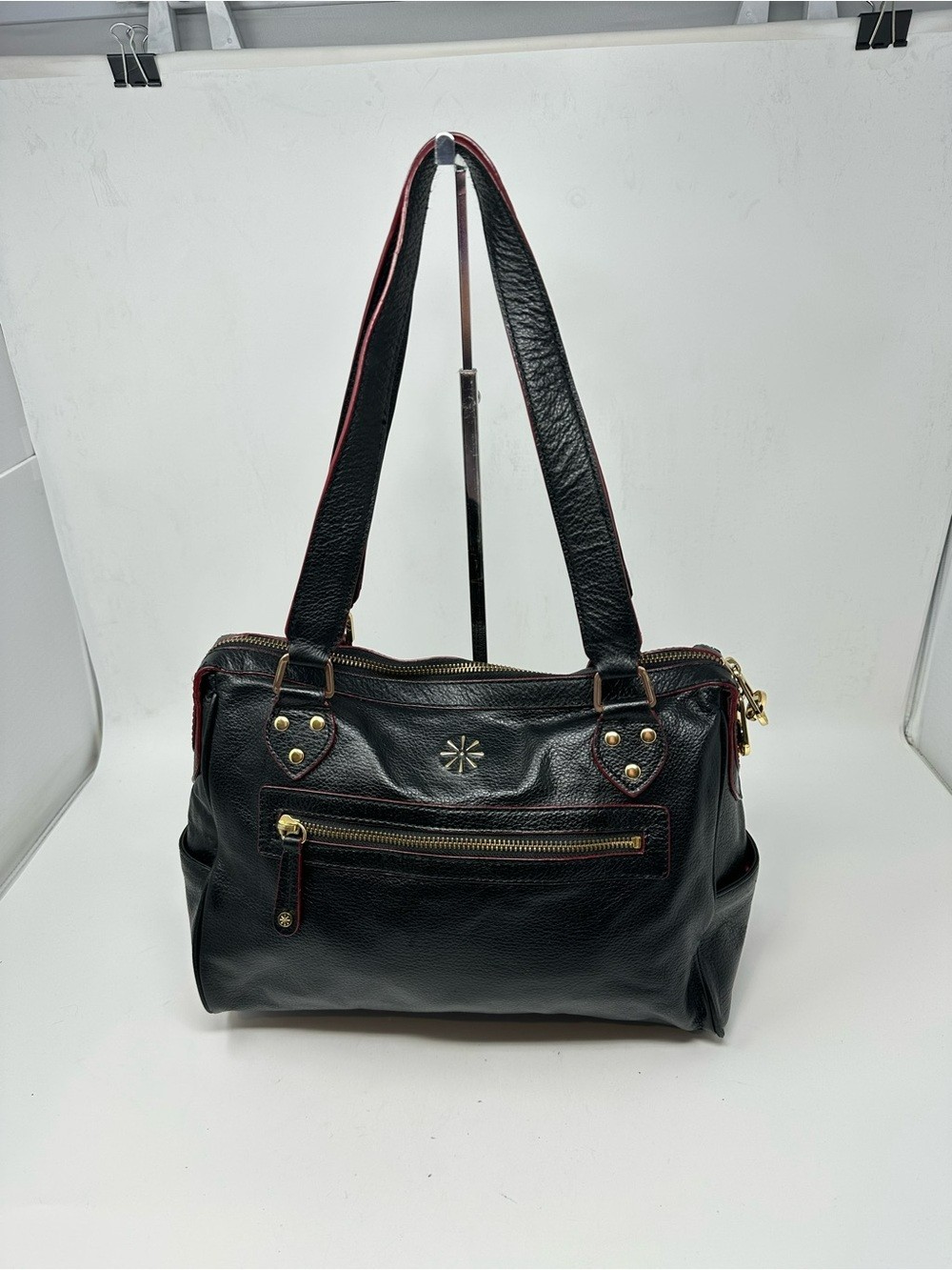 ISAAC MIZRAHI LIVE! Genuine Leather Women’s Black Shoulder Bag
