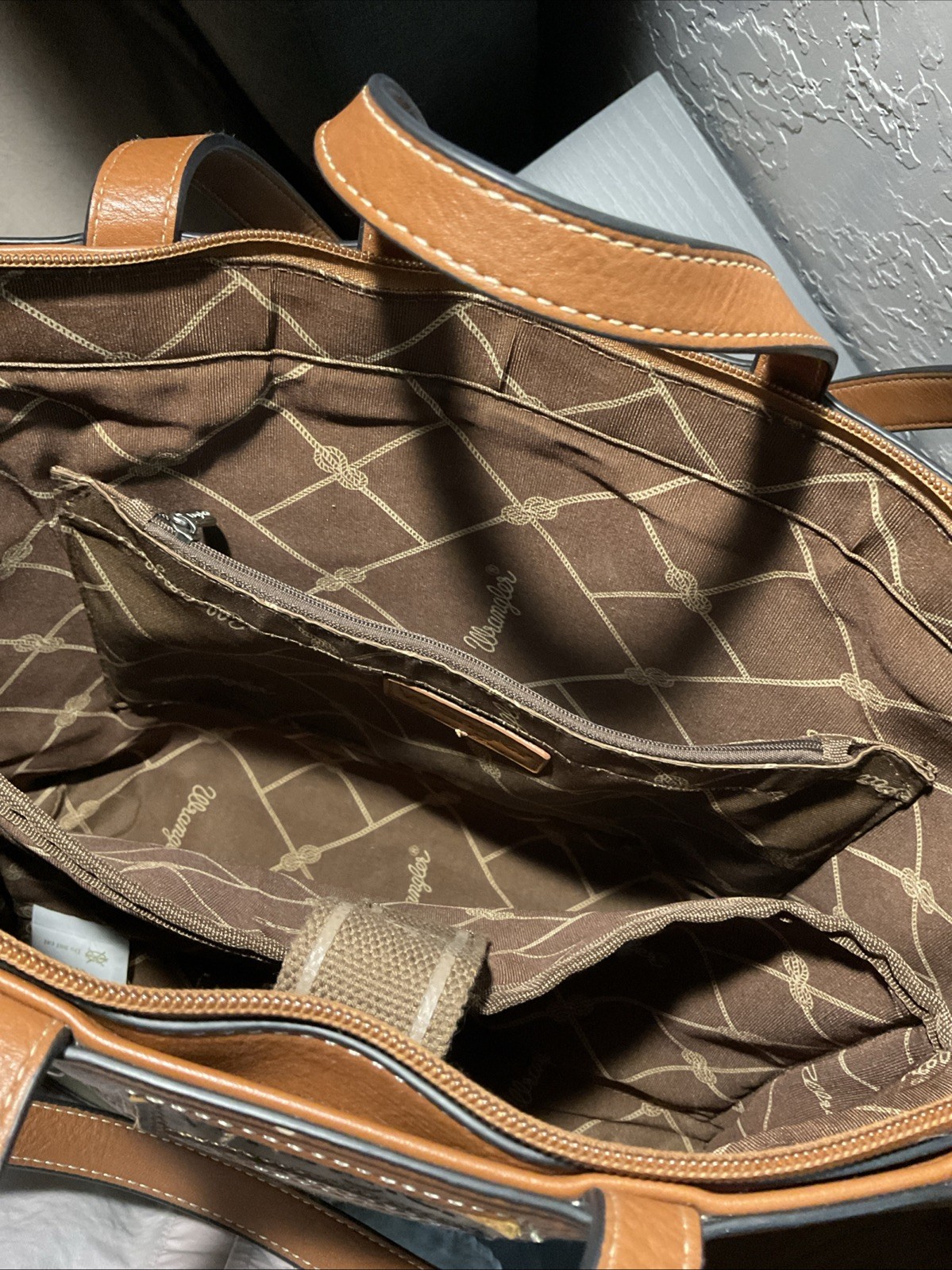 Wrangler Bag With A Pocket For iPad Or Book Denim And Faux Leather Lightweight