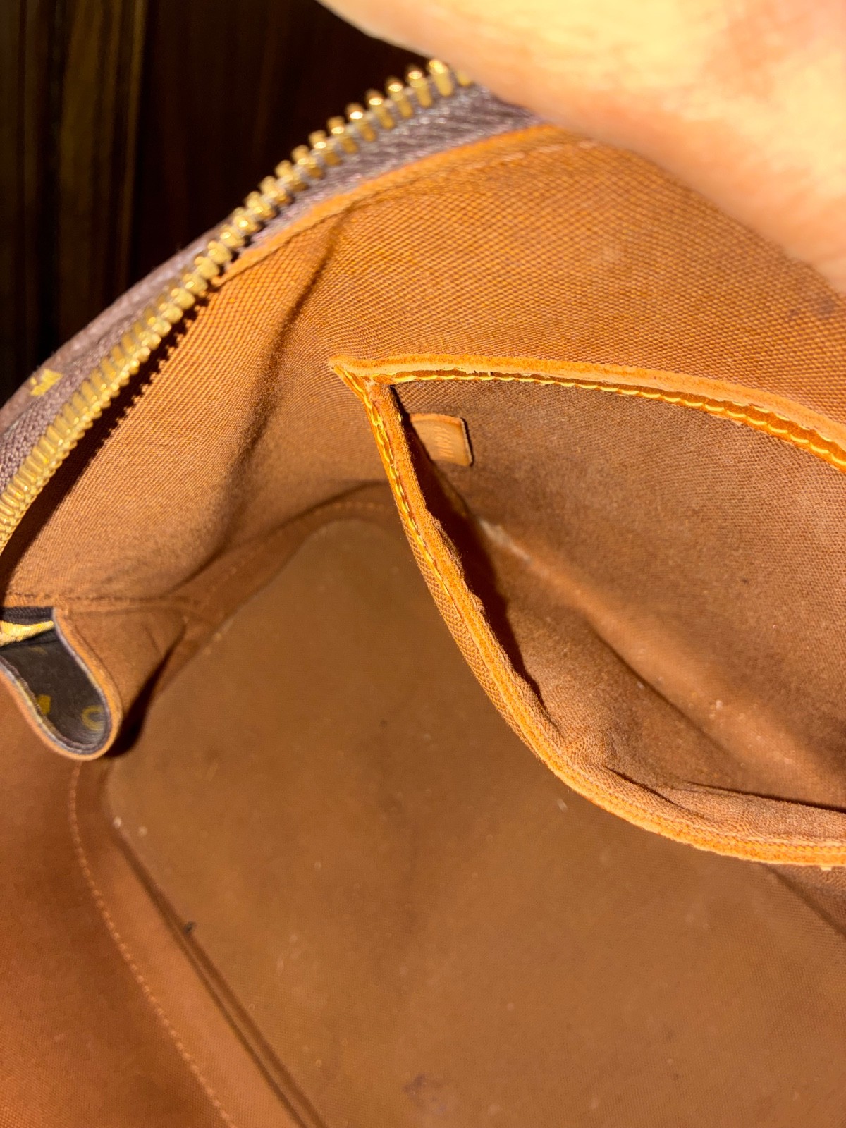 Louis Vuitton Vintage Alma Top Handle PM Brown Canvas-Used Good Condition