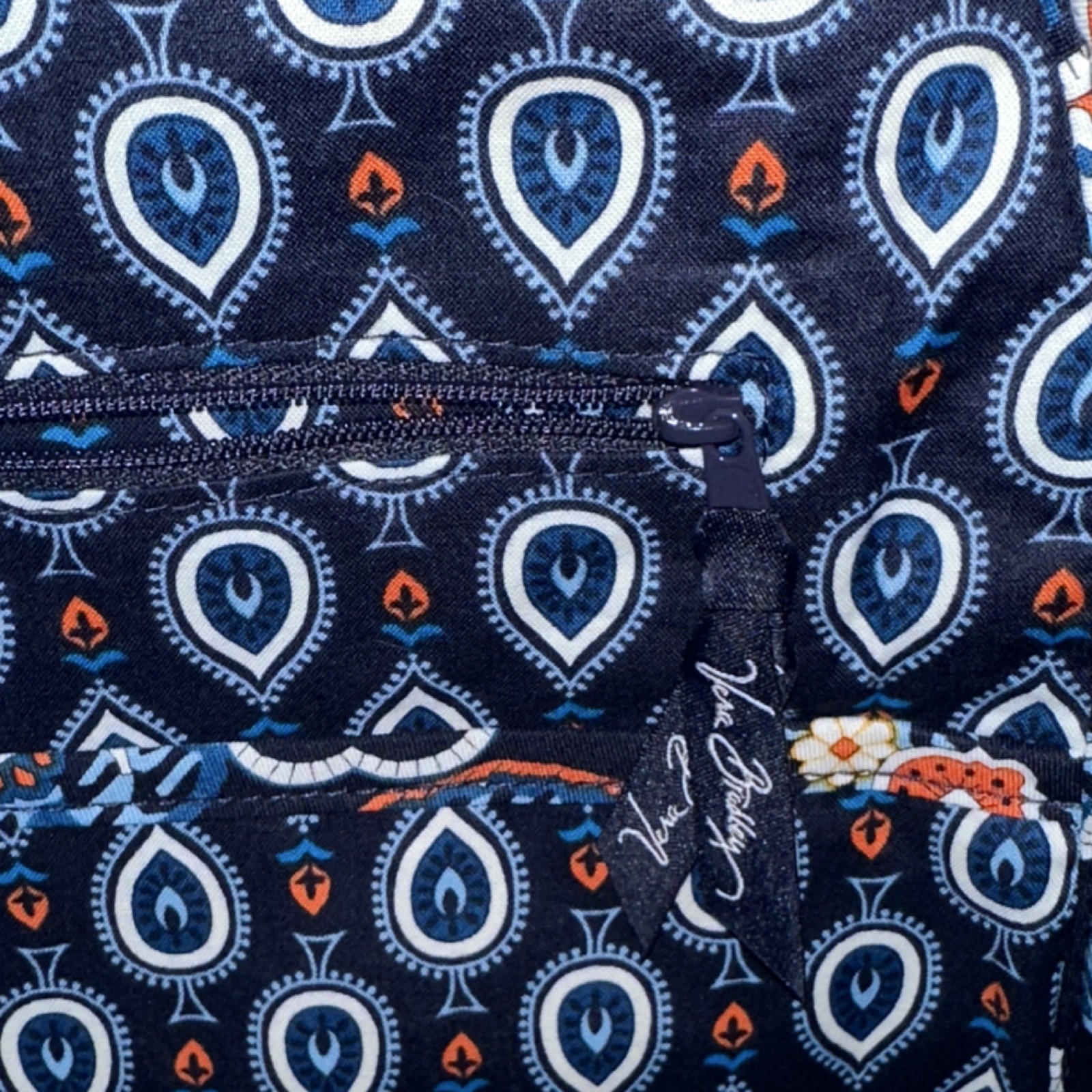 Vera Bradley Bag Blue Orange White Marrakesh patt. 2014-15, RETIRED