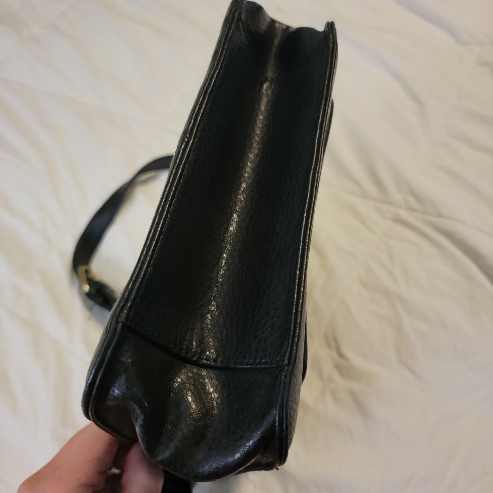 Relic Black Pebbled Purse Multicompartment NWOT RL6154 11×11 Inch Gold Zipper