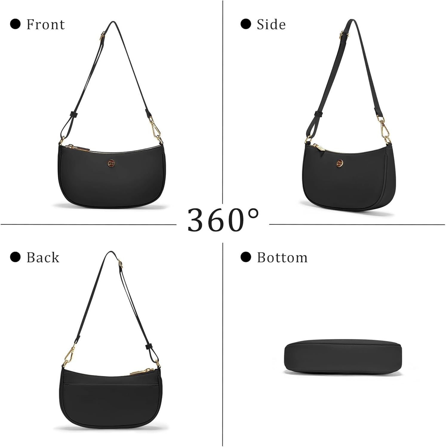 Shoulder Bag for Women Handbags with Adjustable Strap Underarm Purse Mini Clutch