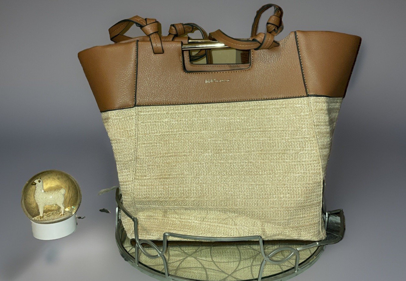BCBGeneration Double Handle Tote with Metal Bar