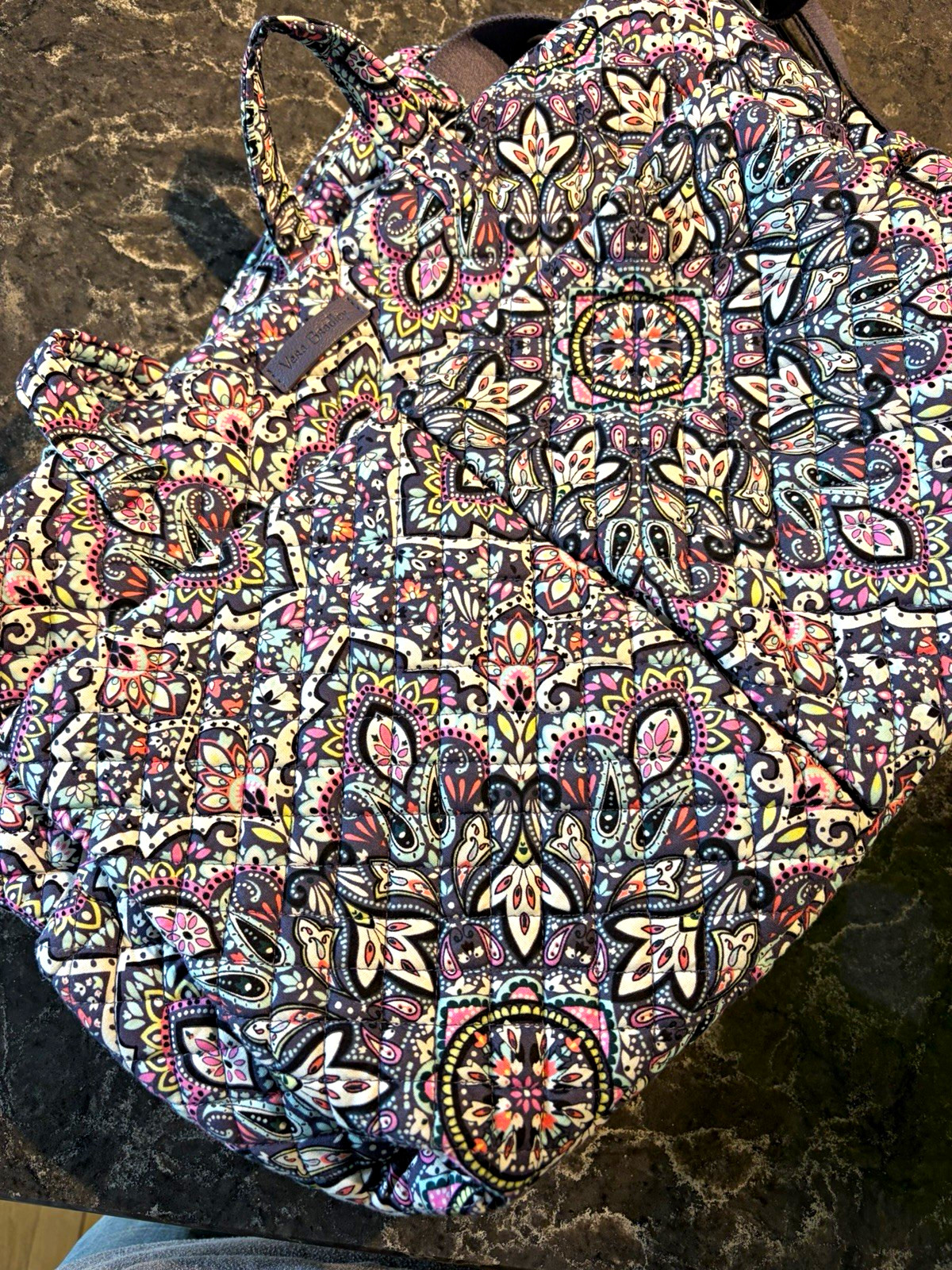 Vera Bradley Paisley Quilted Tote Bag w/ Adjustable strap… diaper bag